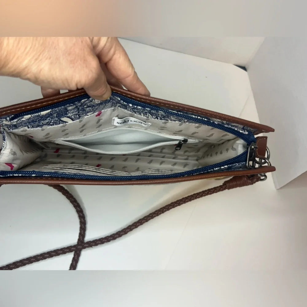 SAKROOTS Roma Mini Crossbody Bag Boho Purse Light‎ Weight Nature Neutral Tone